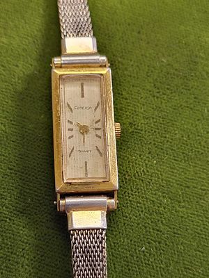 armitron ladies watch very thin 2N50. 25/4006 from estate will need fresh battery seepics