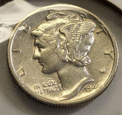 1944S silver mercury dime EF+ coin . silver coin and silver is climbing daily get it 