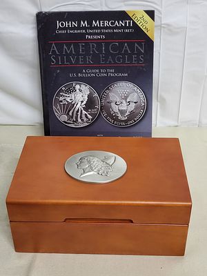 john mercanti 30 coin box & book. beautiful 30 coin box will hold any slabbed coins and john 