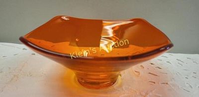 Viking Glass epic line #1143 candy bowl in amberia. Viking Glass epic line #1143 candy bowl in 