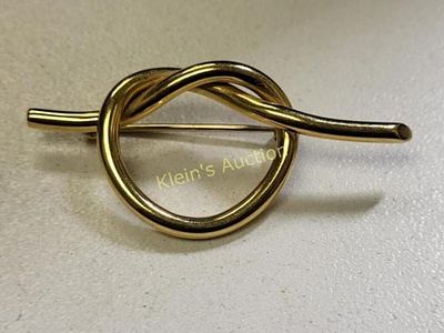 18K solid yellow gold knot brooch nicolis cola dei. 18K solid yellow gold knot brooch nicolis 
