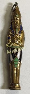 art deco Egyptian revival pharaoh enamel pendant /. art deco Egyptian revival pharaoh enamel 