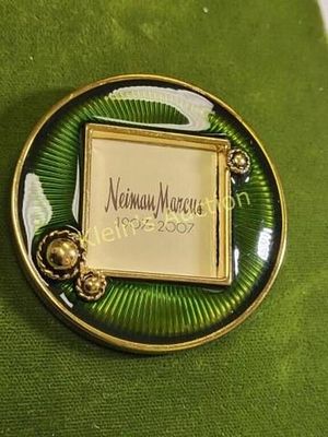 jay strongwater neiman marcus enamel picture frame. desktop size 2" wide in great shape seepics