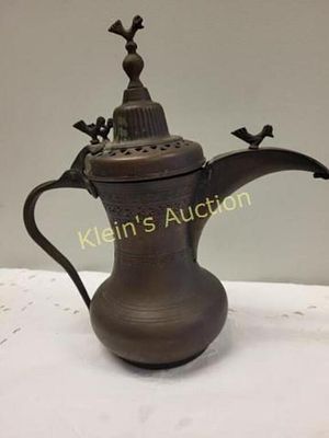 antique dallah Turkish middle eastern coffee pot. dallah or coffee pot , has been used and has 