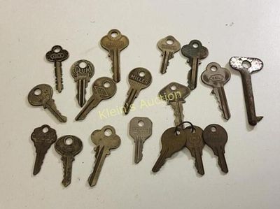 antique keys for padlocks, usn yale lot of 18. miler, corbin etc 18 keys including rare united 