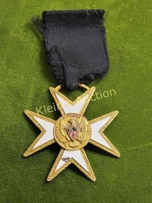 antique masonic eagle enamel medal 1900's. from estate 1900-1920's Masonic eagle brooch medal seepics