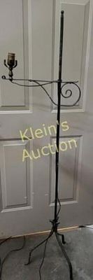 Wrought Iron Floor Lamp adjustable. 58" tall to top adjustable anywhere in between see pics