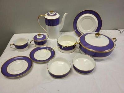 Mikasa China Lot of 13 pcs Cathy Hardwick. Cathy Harwick Mikasa purple &amp; gold violet A6625 