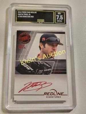 press pass redline martin truex jr signed 2014. 2014 press pass redline martin truex jr signed 