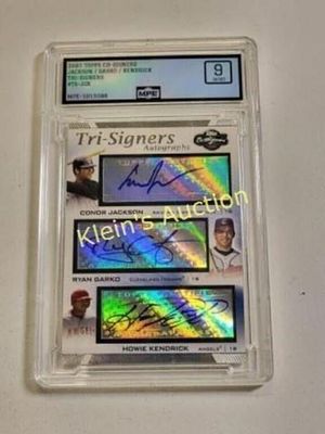 2007 topps mint 9 tri sie jackson, garko, kendrick. jackson, garko, kendrick 2007 topps mint 9 