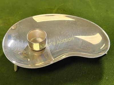 mid century mcm denmark prima silver candle holder. 2 7/8" x 2" signed on bottom excellent mid 