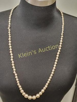 Taxco Mexico sterling graduating ball necklace 31". from estate very nice 31" long 24.4 grams 