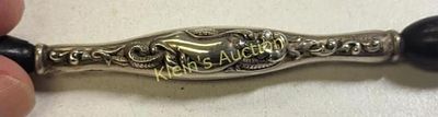 antique Victorian sterling silver glove darner. 4 1/2" long signed sterling very rare glove 