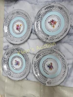 lot of 4 pirkenhammer 6 3/4" plates exc!. all 4 are near mint all 4 for one bid see pics