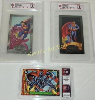 93 & 94 skybox cards lot of 3 superman, superman a. 1993 &amp; 94 skybox cards lot of 3 superman 
