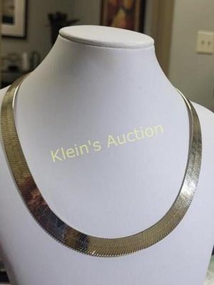 high end italy herringbone sterling necklace BJM. 18" sterling Italy necklace well known 