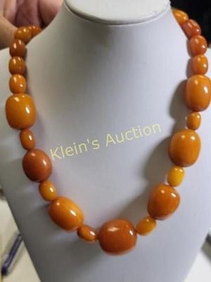 rare butterscotch baltic egg yolk amber necklace. gorgeous and rare! from advanced estate 