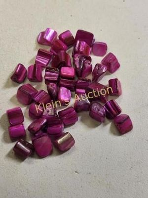 pink mother of pearl chips ready to use drilled. all ready to string on your necklace or 