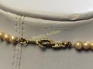 vtg light champagne color glass? pearls? 22". vtg from estate cold to the touch see picsImage - 2