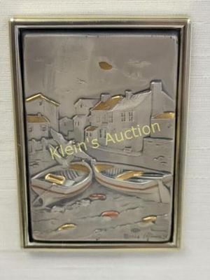 vtg L moroni 925 silver bar relief picture boats e. vtg L moroni 925 silver bar relief picture 