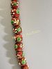 anti. venetian red fancy lampworked glass necklace 18"
sometimes also called wedding cake, all Image - 1