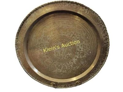 Anti. brass persian Middle eastern Large Tray 30". Antique brass Persian, Turkish? middle 