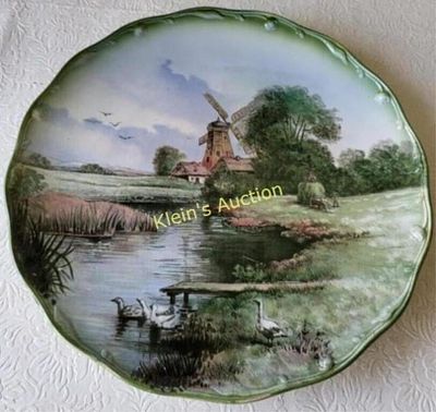 villeroy &amp; Boch Mettlach Wall plate 12" 19C chargerrare early fancy edge wall charge plate 