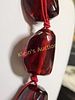 red lucite chunky prystal bead necklace vintage. from estate 21" long but can be worn shorter Image - 1