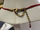red lucite chunky prystal bead necklace vintage. from estate 21" long but can be worn shorter Image - 2