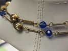 vtg blue A/B necklace art deco 27". from estate collection 27" long ready to wear see picsImage - 2