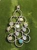 sterling & gemstone pendant 10 chakra. emma gomez ? 3 1/2" long signed on back missing gems see Image - 2