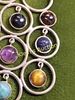 sterling & gemstone pendant 10 chakra. emma gomez ? 3 1/2" long signed on back missing gems see Image - 3