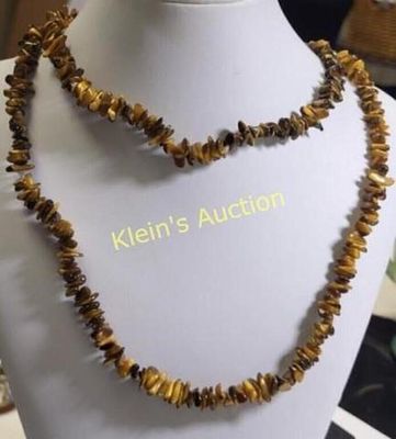 natural tiger eye necklace. all natural tiger eye and great color yes it is cold to the touch! 