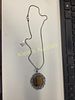 tiger eye pendant w/18" chain german silver. very pretty with original tag see pics tiger eye Image - 2