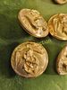 10 waterbury military authentic gold eagle buttons. army, navy, marines?, near mint super nice Image - 1