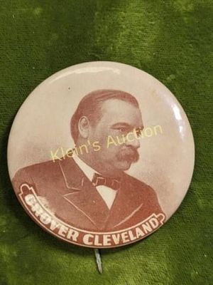larger antique Grover Cleveland pinback political button56mm wide in great shape seepics