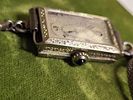 14K gold art deco gruen hand engraved watch. 14K white gold 1920's 15mm x 28mm case 15 jewel Image - 5