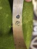 taxco elj signed sterling peace sign bracelet. from estate 2 1/2" wide inside 10 mm wide band Image - 1