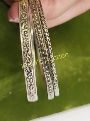 3 sterling silver bangle bracelets Nice. 2 1/2" inside all nice ready to wear 27.4 grams seepics