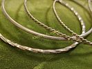 5 sterling silver bracelet bangles. 2 1/2" opening 20 grams all 5 for one bid ready to wear see picsImage - 1