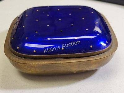 Karl schibensky rectangular enameled trinket box Rare!circa 1950's Germany in gorgeous 