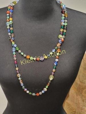 stunning 60" swarovski? A/B necklace Beauty!. this has the wow factor! 60" long gold tone clasp 