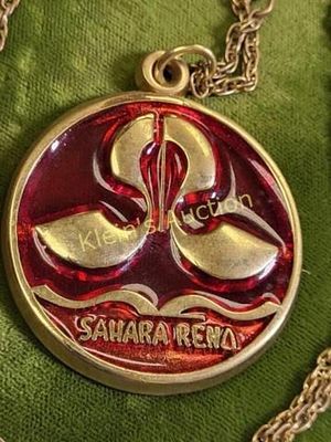 rare Sahara reno ltd casino necklace 1978-81. 1978-81 Sahara reno limited edition pendant and 