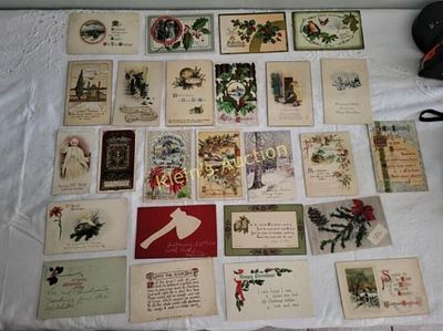 collection of antique christmas & greeting post c. collection of antique Christmas &amp; 