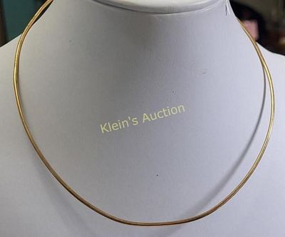 antique gold filled wire choker necklace 12k gf. from estate collection stamped 1/20th 12K gf 