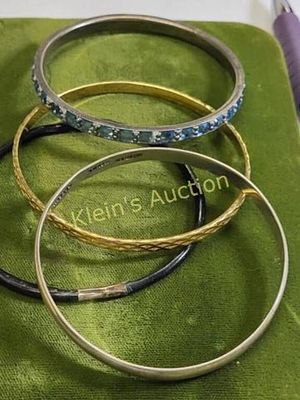 estate bangle bracelets sterling too! 4pcs. taxco Mexico sterling signed ARV & 3 other nice 