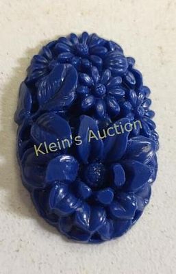 lapis lazuli stone carved oval for pendant. gorgeous carved lapis 18.5 x 30.3 mm see pics pefect 