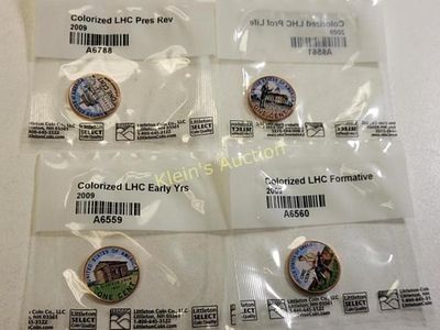 2009 lincoln cent proof like & colorize coin set. all in orig sealed pkg from Littleton coin all 