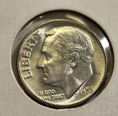 1955 silver Roosevelt dime us coin gem BU!. gorgeous coin almost proof like check out the pics 