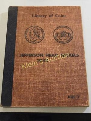 Early nickel coin book 1938-65 complete super nice. rare early complete estate nickel book 